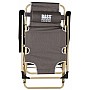 Садовий лежак Bass Polska з матрацом, до 120 кг, сірий, шезлонг для саду та тераси