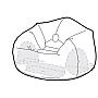 Крісло надувне Intex 68579 Beanless Bag Chair 107х104х69 см Сіре
