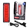 Велосипедний ліхтар габарит AYQ-0115-6SMD Red + microUSB + 5 режимів