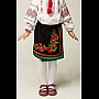 Спідниця плахта Маки для дівчинки, чорна на запах, об'єм регулюється, 104,110,116,122,128,134,140,146,152см
